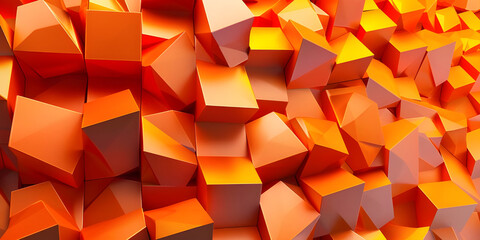 3d rendering of abstract metallic with Square Boxes background, Reflective surface of cubes - Ai Generated