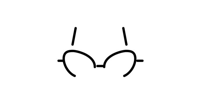 bra animated outline icon with alpha channel. bra 4k video animation for web, mobile and ui design
