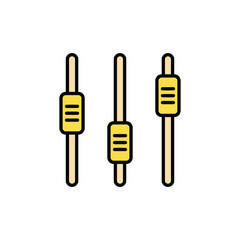 Settings icon design with white background stock illustration