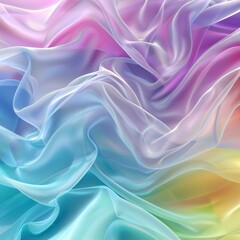 Obraz premium A Colorful Piece of Fabric With a Rainbow Pattern