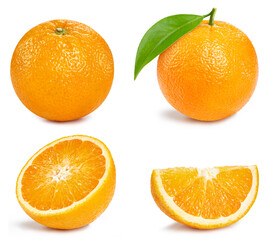 Fresh organic orange isolated