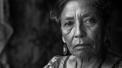 Historical Photography, Portrait of Middle age Mexican woman