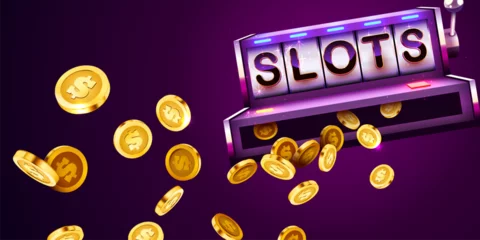 Gordijnen Golden slot machine wins the jackpot. 777 Big win concept. Casino jackpot. © hobbitfoot