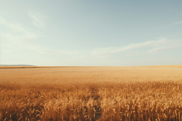 field in summer with brown and yellow light