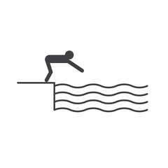 swimming pool icpn vector element concept design template