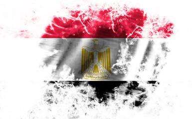 White background with worn Egypt flag