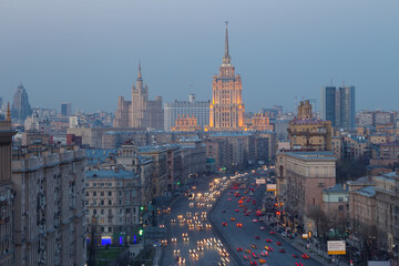  Kutuzovsky Prospect. Kutuzovsky Avenue were constructed in 1957-1963, length - 8.3 km