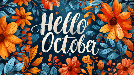 Herbstliches Willkommen: Hallo Oktober