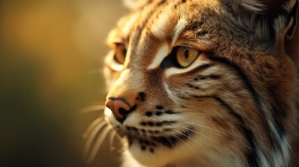 Fototapeta premium close up photo lynx eyes and face