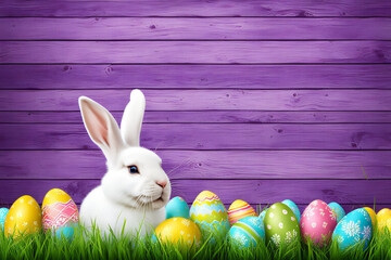 Happy Easter bunny egg background 