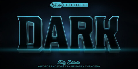 Turquoise Dark Vector Editable Text Effect Template