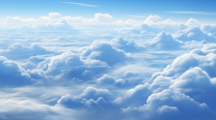 Fototapeta premium cumulus clouds recorded above the cloud cover