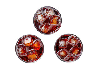 cold cola drink collection set isolated on transparent background, transparency image, removed background