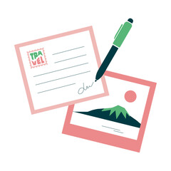 Write Postcard Illustration