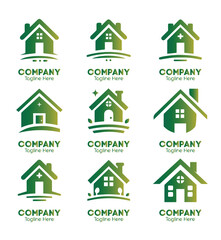 Vector Collection of Abstract Home Logo Design Concepts
