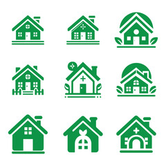 Vector House Icon Collection. Home Symbol Collection Free