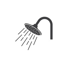 black water shower icon vector element design template