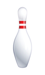 classic simple realistic ten pin bowling pin
