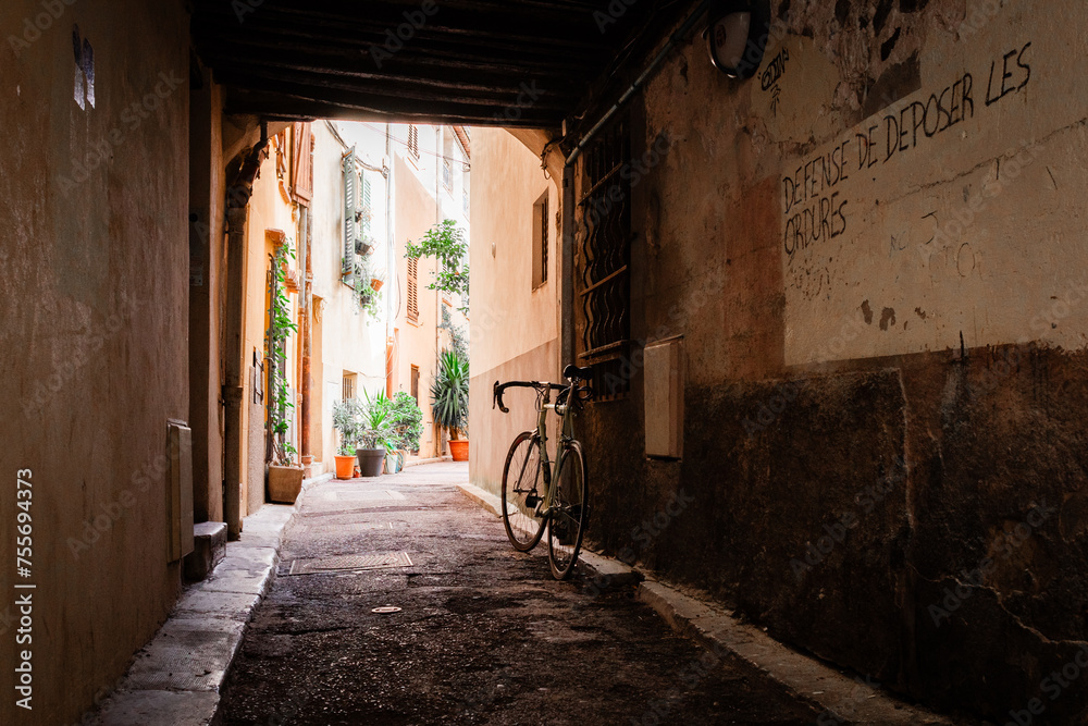 Canvas Prints narrow street in the city