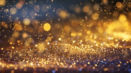 glitter lights grunge background, gold glitter defocused abstract Twinkly Lights Background