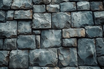 A stone wall with a captivating pattern, showcasing the blend of natural and architectural elements.