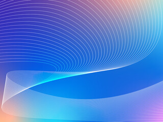 Dynamic wave lines background shining digital abstract with futuristic technology concept