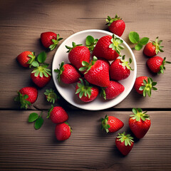 Professional illustration photo delicious strawberry  - 755695500