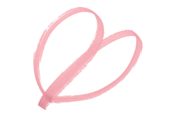 pink hearts isolated on transparent background