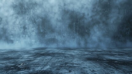 Texture dark concrete floor with mist or fog - obrazy, fototapety, plakaty