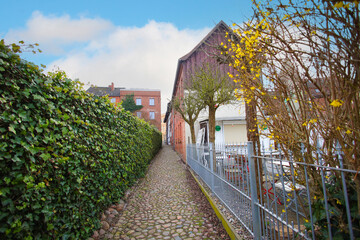 A narrow alley in Havelberg, Brandenburg State - Germany