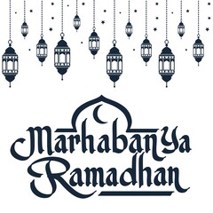 Eid Mubarak islamic design and arabic calligraphy. Greeting Card