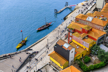 Fototapeta na wymiar Cityscape in Ribeira District, Porto, Portugal