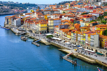 Fototapeta na wymiar Cityscape in Ribeira District, Porto, Portugal