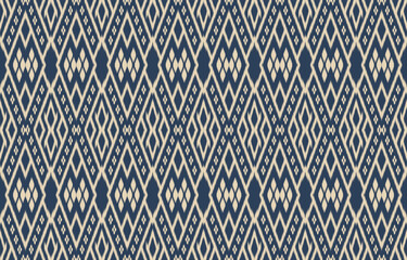 Ethnic abstract ikat art. Aztec ornament print. geometric ethnic pattern seamless  color oriental.  Design for background ,curtain, carpet, wallpaper, clothing, wrapping, Batik, vector illustration.