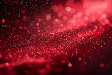 Abstract background with red glitter particles