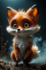 Obraz premium cute baby red panda or lesser panda character cartoon illustration