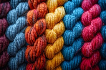 Background or wallpaper beautiful colored knitted yarn pattern