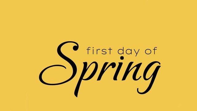 first day of spring, holiday concept video