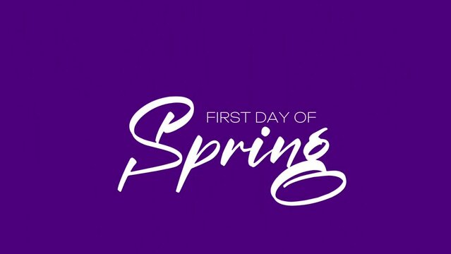 first day of spring, holiday concept video