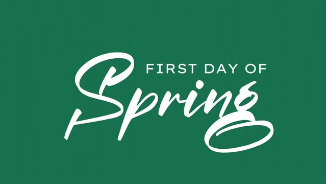 first day of spring, holiday concept video