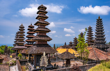 Ancient Hindu temple Besakih on Bali island in Indonesia