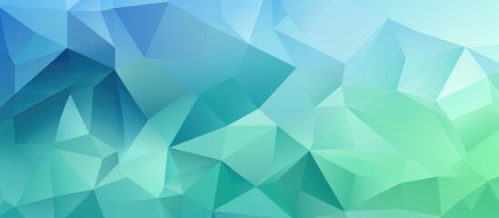 Blue and Green polygonal design with halftone gradient for brand book.