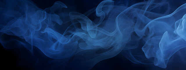 Blue smoke on a black background