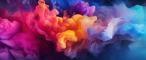 Fototapeta premium Spectacular gradient mixture of colors forming an exquisite display of hues, captured in stunning detail by an HD camera.