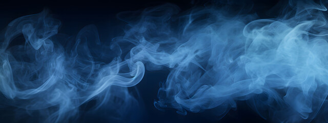 Blue smoke on a black background