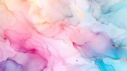 A colorful, abstract background with pastel colored tones. The background is filled with swirls and splatters, giving it a sense of movement and energy.
