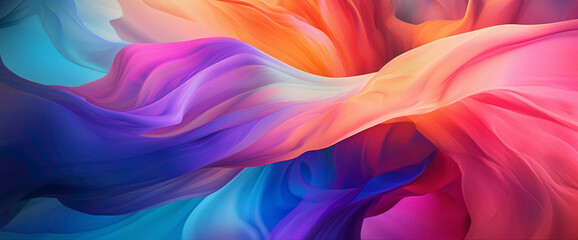 Radiant gradient of colors merging seamlessly, creating a captivating visual symphony captured in...