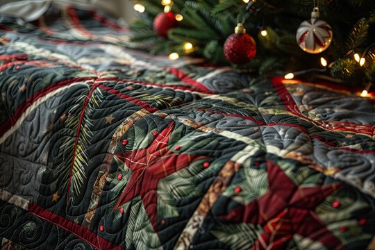 Christmass themed quilt concept.