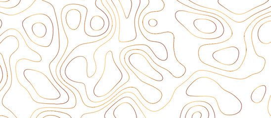 Abstract golden topography vector background. Topographic map. Geographic mountain relief. counter map wavy line paper textrue. grid curve line abstract vector illustration .
