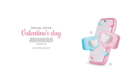 Obraz premium I like this, with lots of icons, chat for people to communicate. Vector illustration